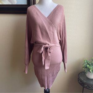 Maverick The Collection mauve wrap dress sexy off shoulder
